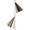 Cone 65" Contemporary Metal Floor Lamp in Plated Nickel with A Black Faux Marble Metal Base — detail view (photo 1)