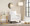 Luna floor lamp in White Marble, Gold Metal, White Linen Shade, featuring marble design and metal design