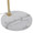 Fran Contemporary Floor Lamp in Gold Metal, White Marble, and White Linen Shade — detail view (photo 2)