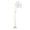 Leslie floor lamp in White Marble, Gold Metal, White Linen, product view, featuring marble design and metal design