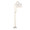 Leslie floor lamp in White Marble, Gold Metal, White Linen, product view, featuring marble design and metal design