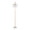 Leslie floor lamp in White Marble, Gold Metal, White Linen, back view, featuring marble design and metal design