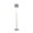 Salon floor lamp in White Marble, Antique Brass, Grey Linen, back view, featuring marble design
