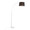 Salon floor lamp in White Marble, Nickel, Black Linen, product view, featuring marble design