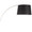 Salon floor lamp in White Marble, Nickel, Black Linen, close-up detail, featuring marble design