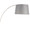 March Contemporary Floor Lamp in White Marble and Nickel with Grey Linen Shade — detail view (photo 1)