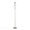 Rhonda Contemporary/Glam Floor Lamp in Brushed Nickel with White Shade — side view