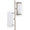 Rhonda Contemporary/Glam Floor Lamp in Brushed Nickel with White Shade — detail view (photo 1)