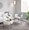 Rhonda Contemporary/Glam Floor Lamp in Brushed Nickel with White Shade — lifestyle photo 4