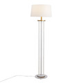 Rope 62" Contemporary Floor Lamp in Natural Wood, White Metal and White Rope Accent — product view (photo 1)