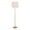 Tier 64" Contemporary Metal Floor Lamp in Gold Metal with Off-white Linen Shade — product view (photo 2)