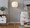 Tier 64" Contemporary Metal Floor Lamp in Gold Metal with Off-white Linen Shade — lifestyle photo 2