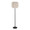Tier floor lamp in Black Metal, Biege Linen, product view, featuring metal design