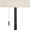 Tier floor lamp in Black Metal, Biege Linen, close-up detail, featuring metal design
