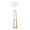 Cosmo floor lamp in White Marble, Gold Metal, White Linen, product view, featuring marble design
