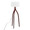 Wishbone floor lamp in Walnut Wood, White Fabric Shade, product view, featuring wood design