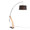 Robyn Mid-Century Modern Floor Lamp in Natural Wood and Black Metal with Black Linen Shade — product view (photo 2)