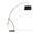 Robyn Mid-Century Modern Floor Lamp in Natural Wood and Black Metal with Black Linen Shade — side view
