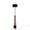 Robyn Mid-Century Modern Floor Lamp in Natural Wood and Black Metal with Black Linen Shade — back view
