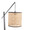 Arturo Contemporary Floor Lamp in Black Wood and Black Steel with Rattan Shade — detail view (photo 1)
