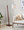 Arturo floor lamp in Walnut Wood, Satin Nickel, Grey Fabric, featuring wood design and fabric design