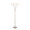 Medusa floor lamp in Brushed Nickel Finish, White Glass, product view, featuring metal design