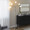 Medusa®  71" Modern Metal Floor Lamp in Brushed Nickel and White Glass Sconces with 5 Arms — lifestyle photo 2