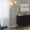 Medusa®  71" Modern Metal Floor Lamp in Brushed Nickel and White Glass Sconces with 5 Arms — lifestyle photo 3