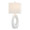 Pearl 29" Contemporary Polyresin Table Lamp in Matte White Poly, Natural Shell and White Linen Shade From Grandview Gallery- Set of 2 — product view (photo 1)