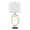 Crystal Buds 25" Contemporary/Glam Table Lamp in Black Metal Base with Glass Crystals and Gold Metal with Off-white Linen Shade- Set of 2 — product view (photo 2)
