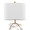 Crystal Buds 25" Contemporary/Glam Table Lamp in Black Metal Base with Glass Crystals and Gold Metal with Off-white Linen Shade- Set of 2 — detail view (photo 2)