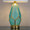 Geo Rain Glass 25" Contemporary/Glam Table Lamp in Gold Metal with Turquoise Glass and White Linen Shade- Set of 2 — lifestyle photo 5
