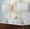 Ashland 28" Contemporary Crystal Table Lamp in Clear Crystal, Brushed Nickel and White Linen Shade with Silver Trim From Grandview Gallery- Set of 2 — lifestyle photo 2