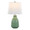 Claudia 20" Contemporary Ceramic Accent Lamp in Sage Green Ceramic, Polished Nickel Accents and White Linen Shade From Grandview Gallery- Set of 2 — product view (photo 1)