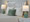 Claudia 20" Contemporary Ceramic Accent Lamp in Sage Green Ceramic, Polished Nickel Accents and White Linen Shade From Grandview Gallery- Set of 2 — lifestyle photo 2