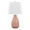 Claudia 20" Contemporary Ceramic Accent Lamp in Rose Tan Ceramic, Polished Nickel Accents and White Linen Shade From Grandview Gallery- Set of 2 — product view (photo 2)