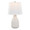 Claudia 20" Contemporary Ceramic Accent Lamp in Off White Ceramic, Polished Nickel Accents and White Linen Shade From Grandview Gallery- Set of 2 — product view (photo 1)