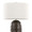 Onyx 30" Contemporary Ceramic Table Lamp in Dark Grey Crackle Ceramic, Brushed Nickel and Clear Crystal with Grey Linen Shade — detail view (photo 2)