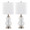 Belle lighting in Clear Wrinkle Glass, Brushed Nickel, White Linen, coordinated set view, featuring glass design