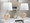 Gloria lighting in Clear Champagne Lustre Glass, Chrome Metal, White Linen, featuring glass design