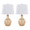Gloria lighting in Clear Champagne Lustre Glass, Chrome Metal, White Linen, coordinated set view, featuring glass design