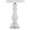 Bishop 24" Contemporary Glass Table Lamp in Clear Seeded Glass, Brushed Nickel and White Linen Shade From Grandview Gallery- Set of 2 — detail view