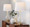 Jenny 27" Contemporary Glass Table Lamp in Clear Crackle Glass, Gold Metal and White Linen Shade From Grandview Gallery- Set of 2 — lifestyle photo 2