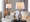 Jenny 27" Contemporary Glass Table Lamp in Clear Smokey Crackle Glass, Brushed Nickel and White Linen Shade From Grandview Gallery- Set of 2 — lifestyle photo 1