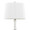 Jenny 27" Contemporary Glass Table Lamp in Silver Crackle Glass and Chrome Metal with White Linen Shade- Set of 2 — detail view (photo 2)
