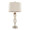Spade table in Mercury Glass, Brushed Nickel, Natural Linen, product view