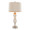Spade table in Mercury Glass, Brushed Nickel, Natural Linen, product view