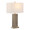 Royce table in Antique Brass Metal, White Linen, product view