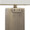 Royce table in Antique Brass Metal, White Linen, close-up detail