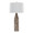 Point 30" Contemporary Metal Table Lamp in Brown Marble and White Linen- Set of 2 — product view (photo 2)